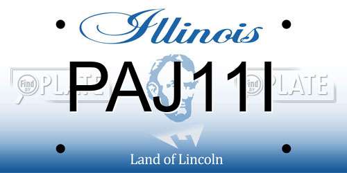 PAJ11I Illinois License Plate