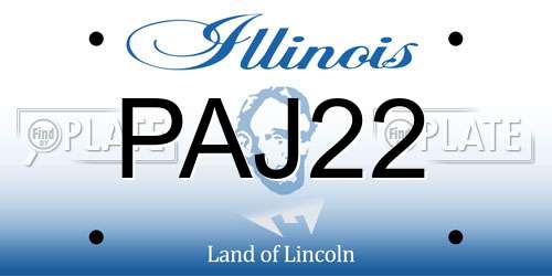 PAJ22 Illinois License Plate