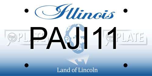 PAJI11 Illinois License Plate