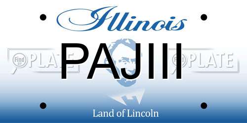 PAJIII Illinois License Plate