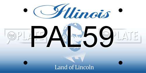 PAL59 Illinois License Plate