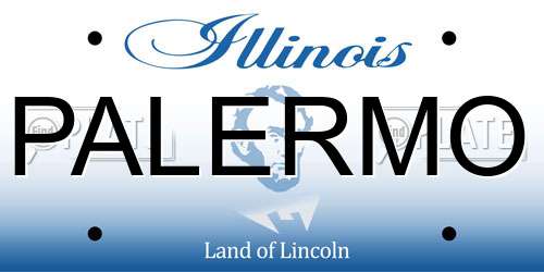 PALERMO Illinois License Plate