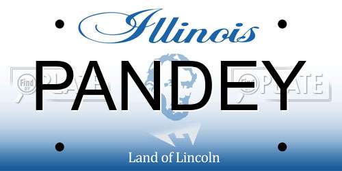 PANDEY Illinois License Plate