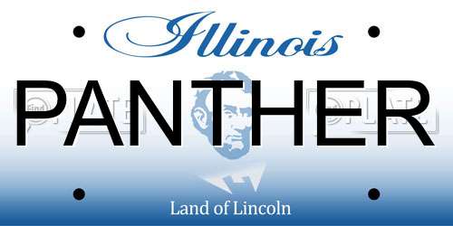 PANTHER Illinois License Plate