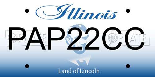 PAP22CC Illinois License Plate