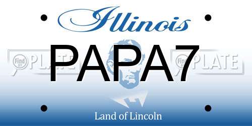 PAPA7 Illinois License Plate