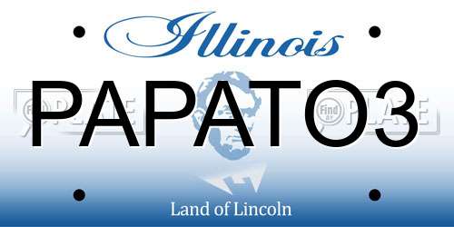 PAPATO3 Illinois License Plate