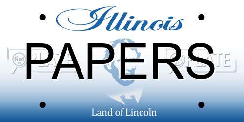PAPERS Illinois License Plate