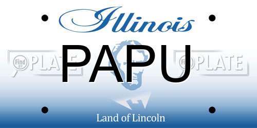PAPU Illinois License Plate