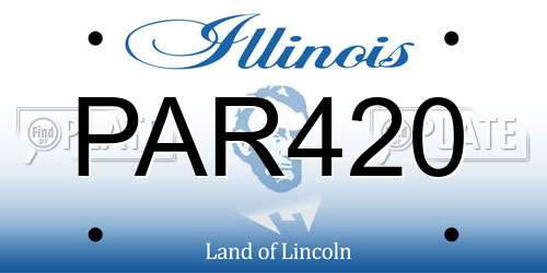 PAR420 Illinois License Plate