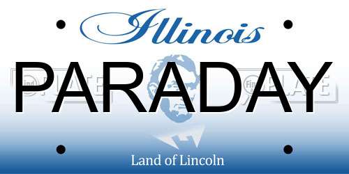 PARADAY Illinois License Plate