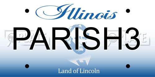 PARISH3 Illinois License Plate