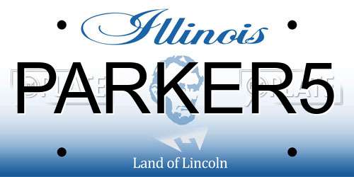 PARKER5 Illinois License Plate