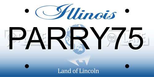 PARRY75 Illinois License Plate