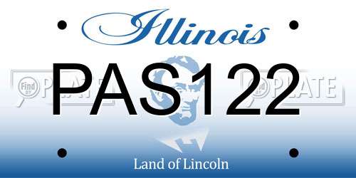 PAS122 Illinois License Plate