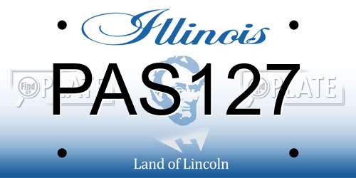 PAS127 Illinois License Plate