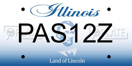 PAS12Z Illinois License Plate