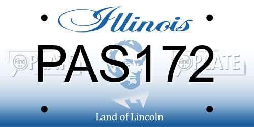 PAS172 Illinois License Plate