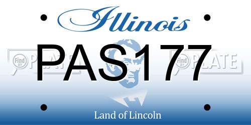 PAS177 Illinois License Plate
