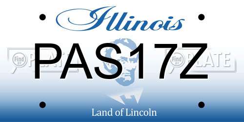 PAS17Z Illinois License Plate