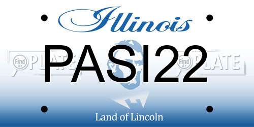 PASI22 Illinois License Plate