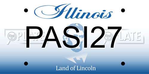 PASI27 Illinois License Plate