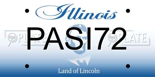 PASI72 Illinois License Plate