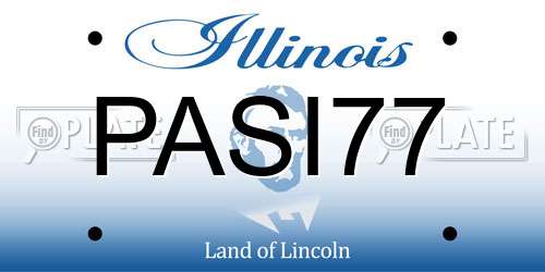 PASI77 Illinois License Plate