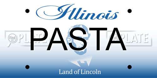 PASTA Illinois License Plate