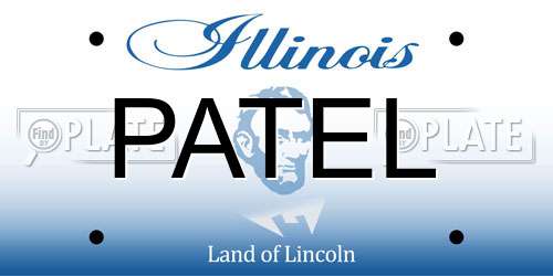 PATEL Illinois License Plate