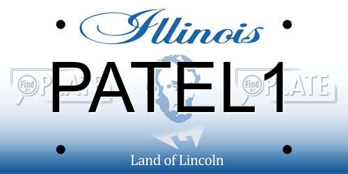PATEL1 Illinois License Plate