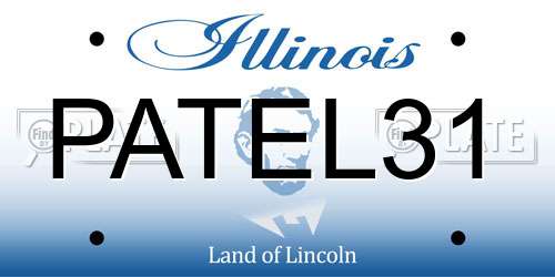 PATEL31 Illinois License Plate