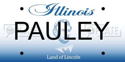 PAULEY Illinois License Plate
