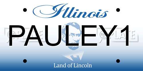 PAULEY1 Illinois License Plate