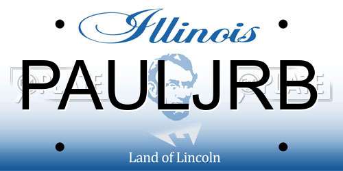 PAULJRB Illinois License Plate