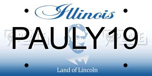 PAULY19 Illinois License Plate