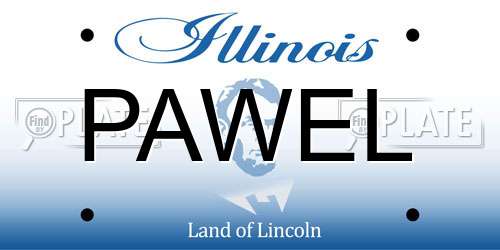 PAWEL Illinois License Plate
