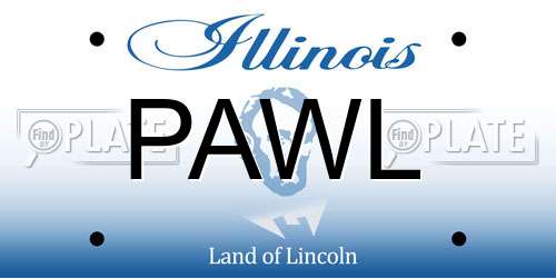 PAWL Illinois License Plate