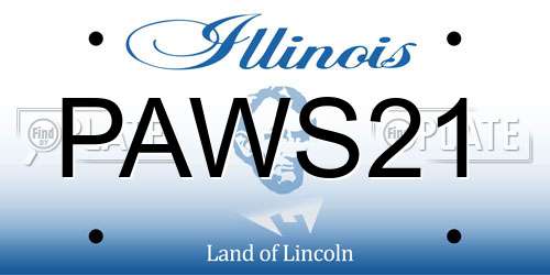 PAWS21 Illinois License Plate