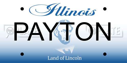 PAYTON Illinois License Plate