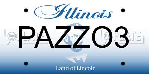 PAZZO3 Illinois License Plate