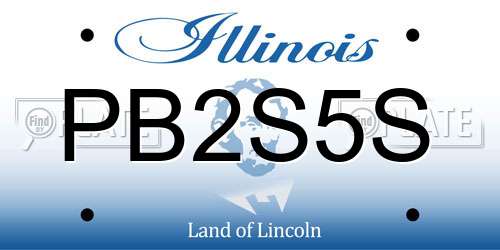 PB2S5S Illinois License Plate