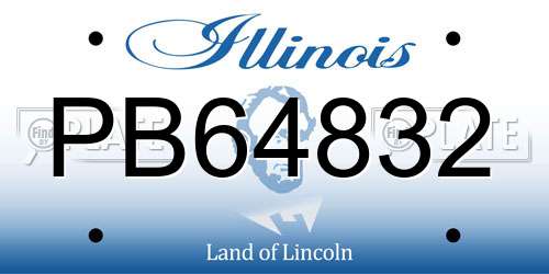 PB64832 Illinois License Plate