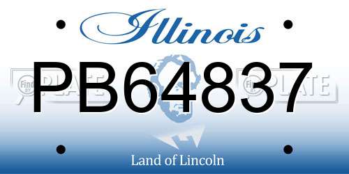 PB64837 Illinois License Plate