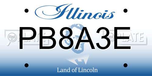 PB8A3E Illinois License Plate