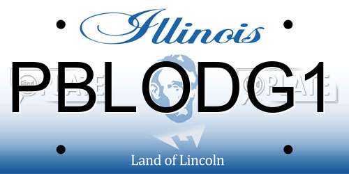 PBLODG1 Illinois License Plate