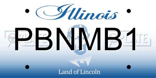 PBNMB1 Illinois License Plate