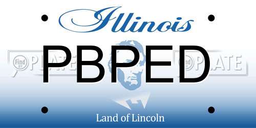 PBPED Illinois License Plate