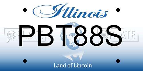 PBT88S Illinois License Plate