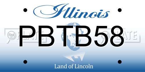 PBTB58 Illinois License Plate